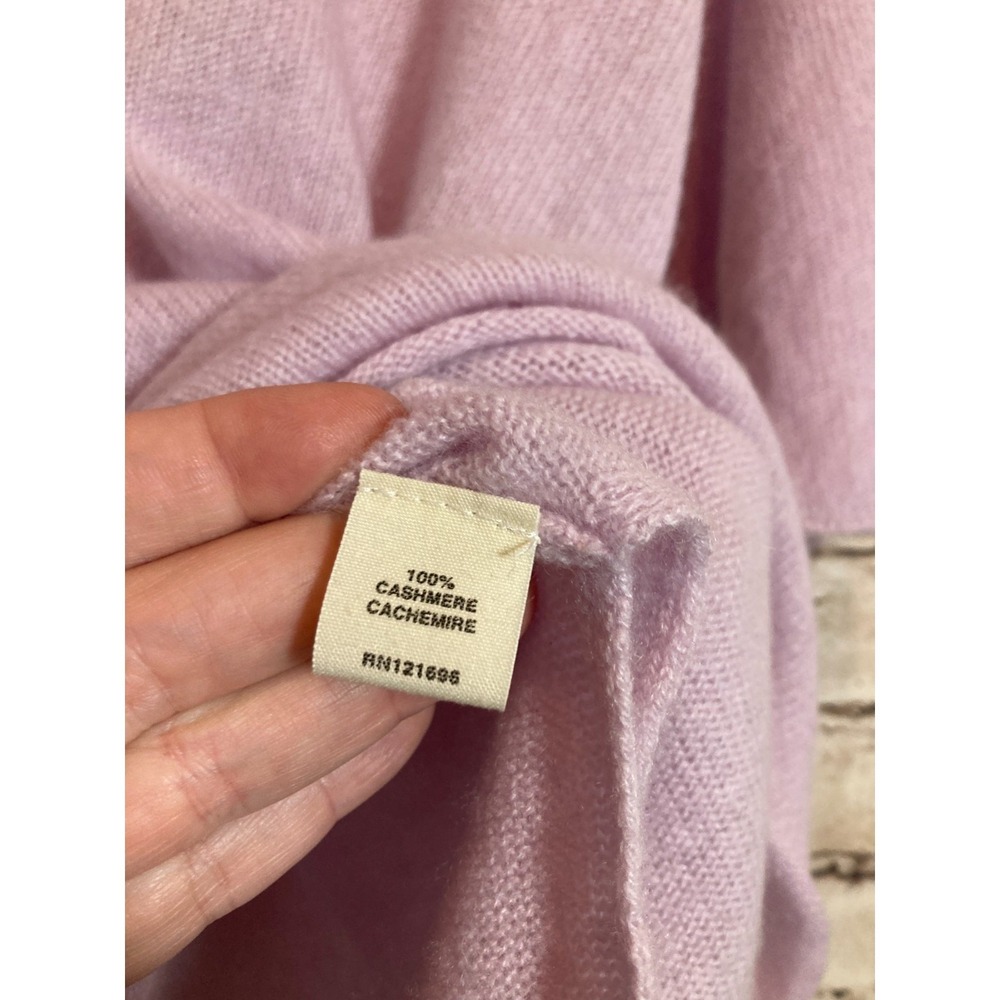 Demylee NY Cashmere Sweater Women XS Oversized Lilac Purple Soft Girl Boxy Tunic - Picture 14 of 14